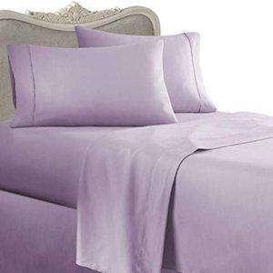 Luxurious 360 Thread Count Egyptian Cotton Sheet Set, Twin, Lavender Solid